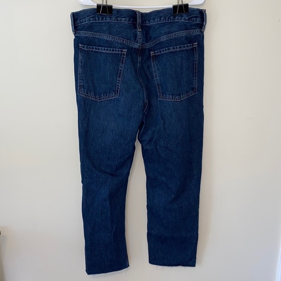 NWT Old Navy Slouchy Straight Relaxed Distressed High Rise Cropped Jeans - Picture 6 of 10